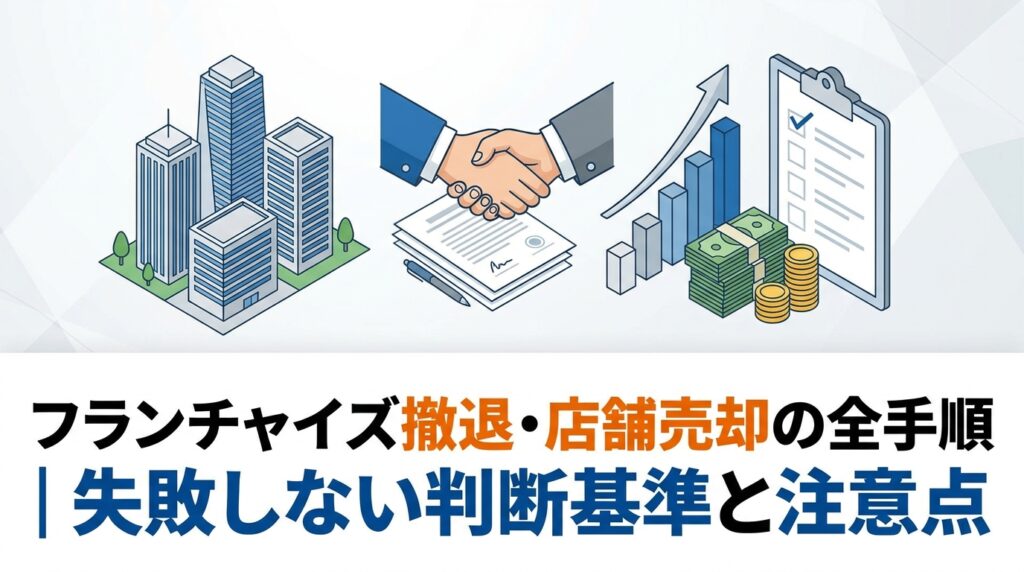フランチャイズ撤退・店舗売却の全手順｜失敗しない判断基準と注意点