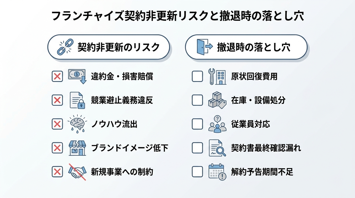 契約を更新しない場合のリスクと撤退時の落とし穴