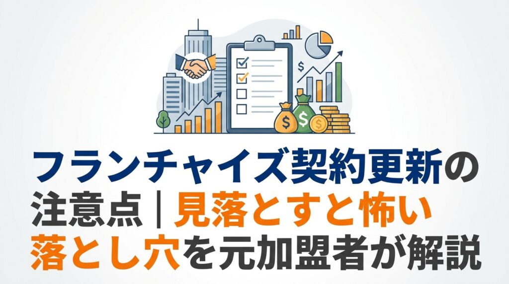 フランチャイズ契約更新の注意点｜見落とすと怖い落とし穴を元加盟者が解説