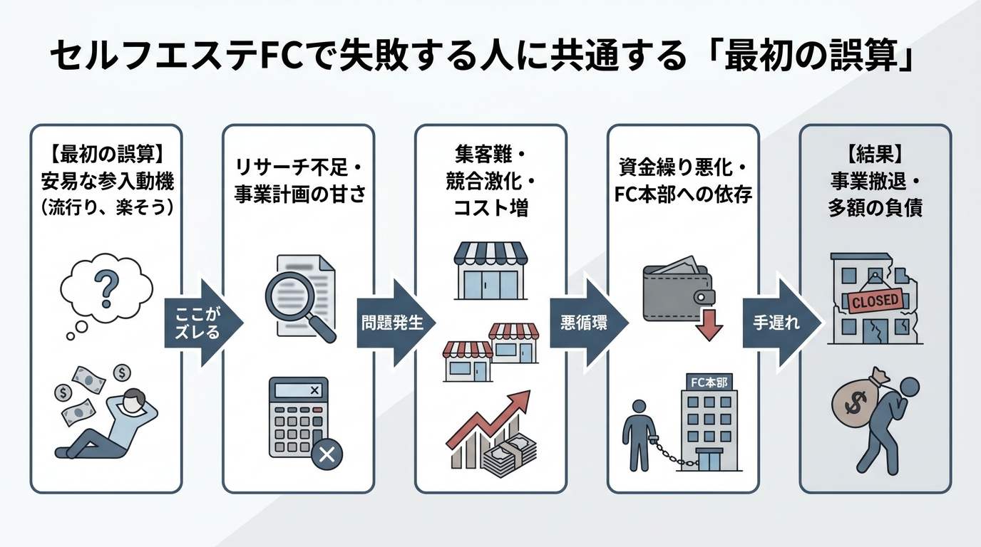 セルフエステFCで失敗する人に共通する「最初の誤算」