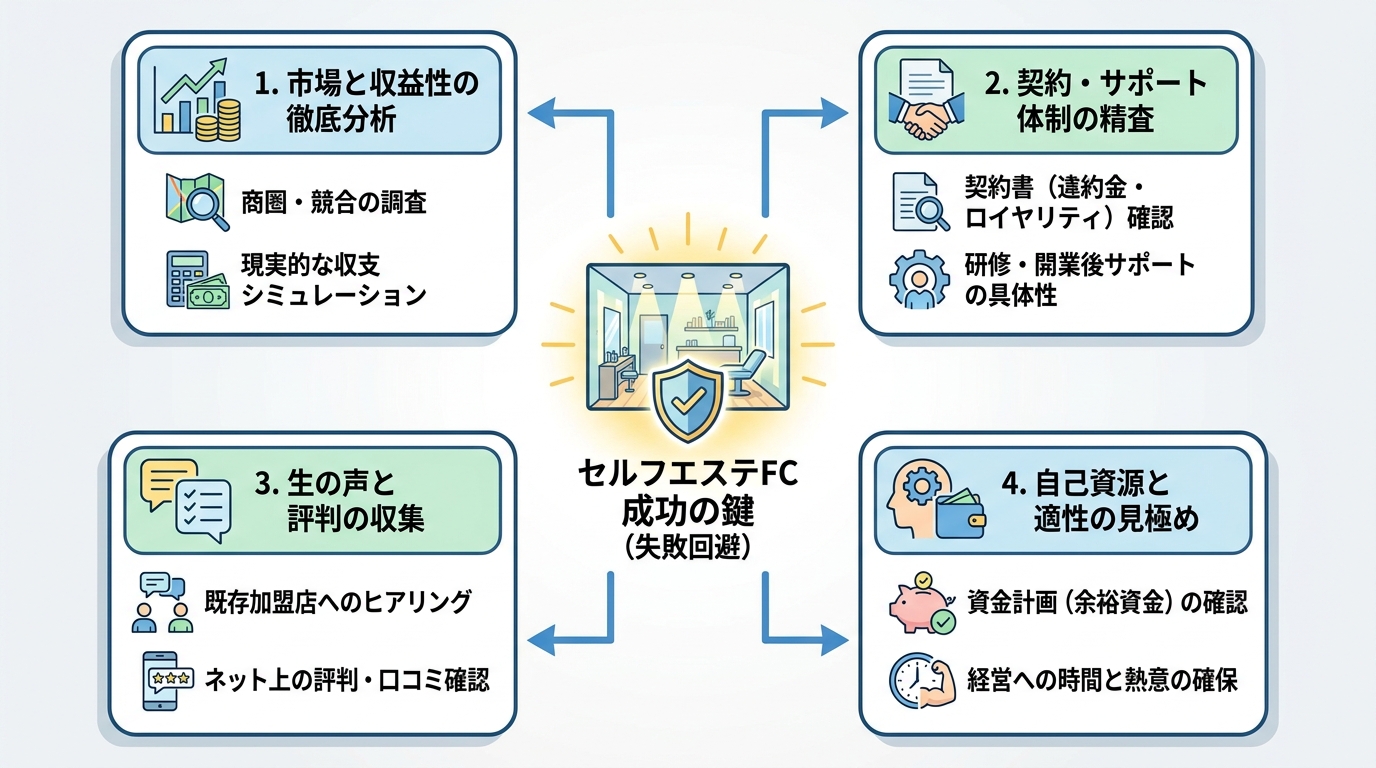 セルフエステFCで失敗しないために加盟前に必ずやること