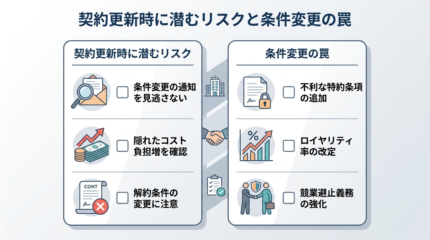 契約更新時に潜むリスクと条件変更の罠